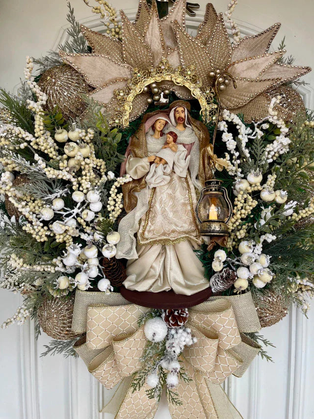 Guirlanda De Natal Sagrada Família C/ Led 65cm Nude (Cópia)