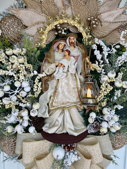 Guirlanda De Natal Sagrada Família C/ Led 65cm Nude (Cópia)